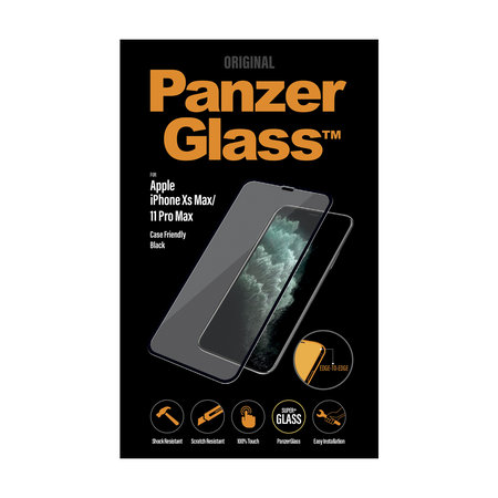 PanzerGlass - Tvrdené Sklo Case Friendly pre iPhone XS Max a 11 Pro Max, čierna