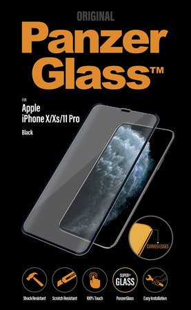 PanzerGlass - Tvrdené Sklo Standard Fit pre iPhone X, XS a 11 Pro, black