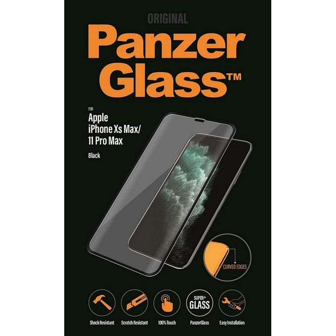 PanzerGlass - Tvrdené Sklo Standard Fit pre iPhone XS Max a 11 Pro Max, black