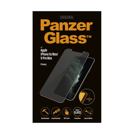 PanzerGlass - Tvrdené Sklo Privacy Standard Fit pre iPhone XS Max a 11 Pro Max, transparent