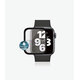 PanzerGlass - Tvrdené Sklo Full Silicone pre Apple Watch Series 4, 5, 6, SE (1st gen) a SE (2nd gen) 40mm, čierna