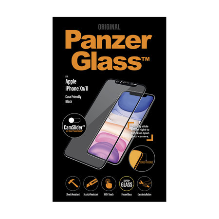 PanzerGlass - Tvrdené Sklo Case Friendly CamSlider pre iPhone XR a 11, black
