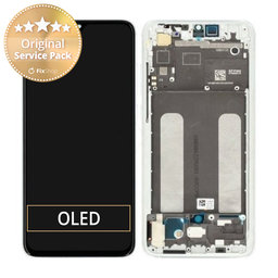 Xiaomi Mi 9 Lite - LCD Displej + Dotykové Sklo + Rám (Pearl White) - 560910015033 Genuine Service Pack