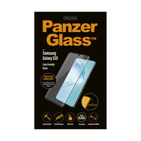 PanzerGlass - Tvrdené sklo Case Friendly pre Samsung Galaxy S20, čierna