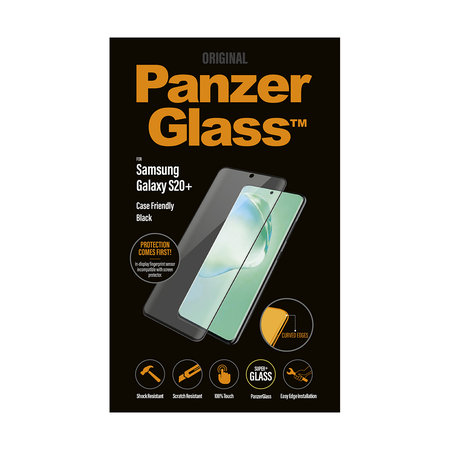 PanzerGlass - Tvrdené sklo Case Friendly pre Samsung Galaxy S20+, čierna