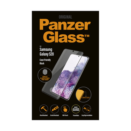 PanzerGlass - Tvrdené Sklo Case Friendly pre Samsung Galaxy S20, Fingerprint komp., black
