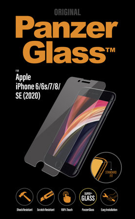 PanzerGlass - Tvrdené Sklo Standard Fit pre iPhone SE 2020, 8, 7, 6s, 6, transparentná