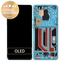 OnePlus 8 Pro - LCD Displej + Dotykové Sklo + Rám (Glacial Green) - 1091100168 Genuine Service Pack