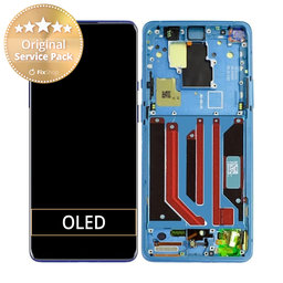 OnePlus 8 Pro - LCD Displej + Dotykové Sklo + Rám (Ultramarine Blue) - 1091100169 Genuine Service Pack