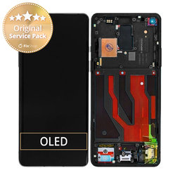 OnePlus 8 - LCD Displej + Dotykové Sklo + Rám (Onyx Black) - 2011100172 Genuine Service Pack