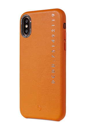 Decoded Leather Back Cover kožené puzdro pre iPhone X/Xs, oranžové