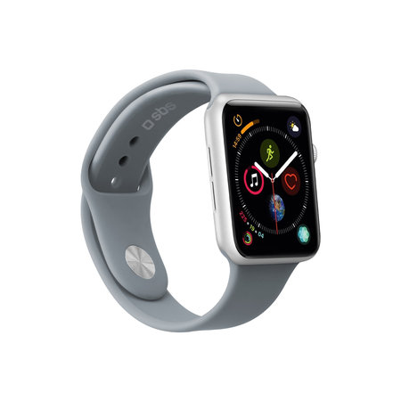 SBS - Náramok pre Apple Watch 44 mm, veľkosť M/L, sivá