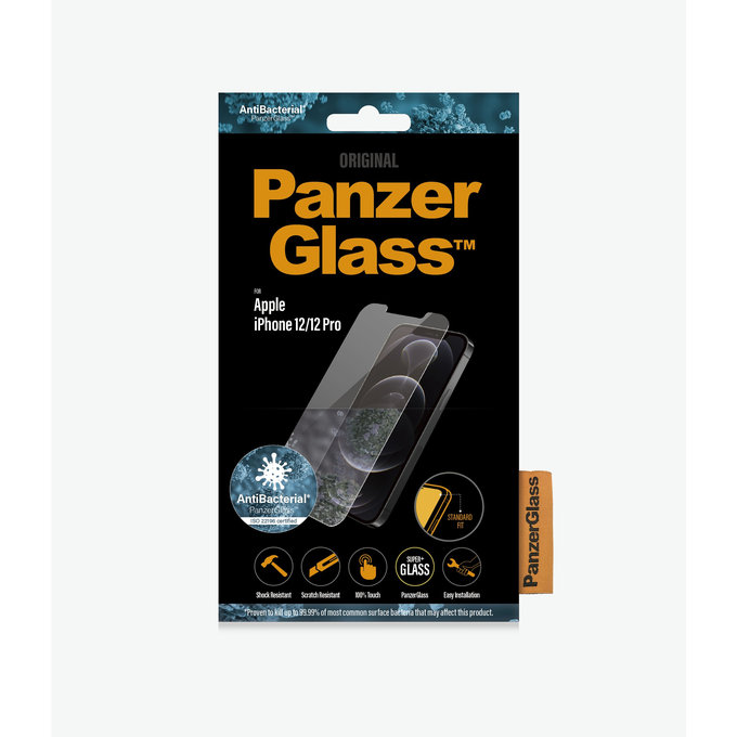 PanzerGlass - Tvrdené Sklo Standard Fit AB pre iPhone 12 a 12 Pro, transparentná