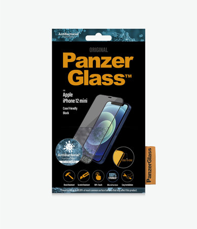 PanzerGlass - Tvrdené Sklo Case Friendly AB pre iPhone 12 mini, čierna
