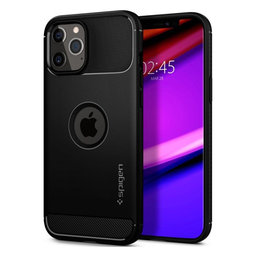 Spigen - Puzdro Rugged Armor pre iPhone 12 a 12 Pro, čierna