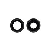 Apple iPhone 12, 12 Mini - Sklíčko Zadnej Kamery s Rámom (Black) - 2ks