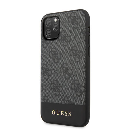 Guess - Puzdro 4G Stripe pre iPhone 11 Pro, sivá