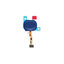Samsung Galaxy M21 M215F - Senzor Odtlačku Prsta + Flex Kábel (Midnight Blue) - GH96-13467C Genuine Service Pack