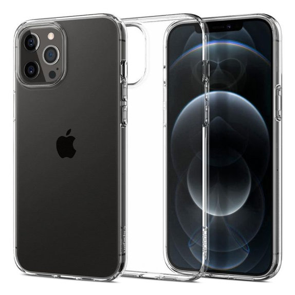Spigen - Puzdro Liquid Crystal pre iPhone 12 a 12 Pro, Crystal Clear