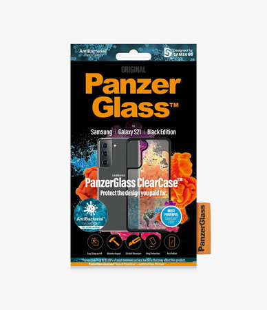 PanzerGlass - Puzdro ClearCase AB pre Samsung Galaxy S21, čierna