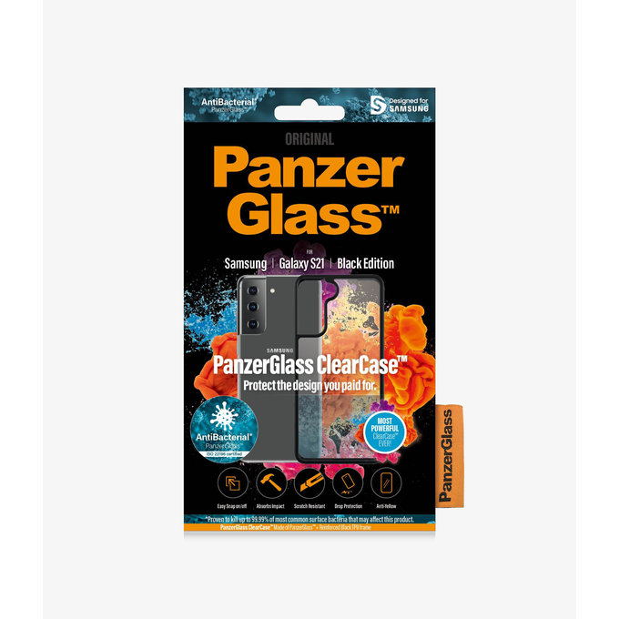 PanzerGlass - Puzdro ClearCase AB pre Samsung Galaxy S21, čierna