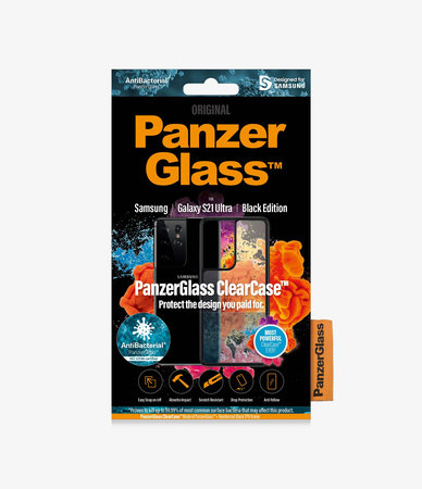 PanzerGlass - Puzdro ClearCase AB pre Samsung Galaxy S21 Ultra, čierna