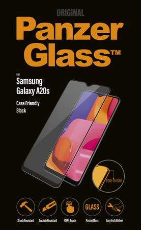 PanzerGlass - Tvrdené Sklo Case Friendly pre Samsung Galaxy A20s, black