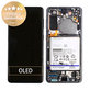 Samsung Galaxy S21 G991B - LCD Displej + Dotykové Sklo + Rám + Batéria (Phantom Gray) - GH82-24716A, GH82-24718A Genuine Service Pack