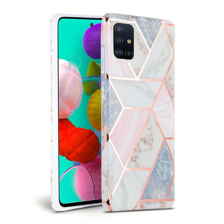 Tech-Protect - Puzdro Marble pre Samsung Galaxy A41, ružová