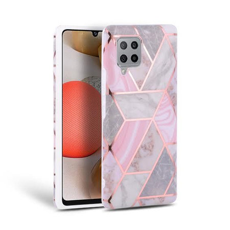 Tech-Protect - Puzdro Marble pre Samsung Galaxy A42 5G, ružová