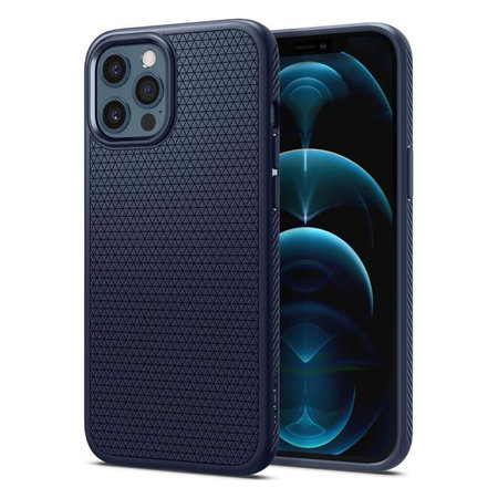 Spigen - Puzdro Liquid Air pre iPhone 12 a 12 Pro, modrá