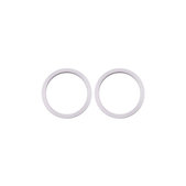 Apple iPhone 11, 12, 12 Mini - Rám Sklíčka Zadnej Kamery (White) - 2ks