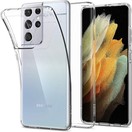 Spigen - Puzdro Liquid Crystal pre Samsung Galaxy S21 Ultra, transparentná