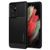 Spigen - Puzdro Rugged Armor pre Samsung Galaxy S21 Ultra, čierna