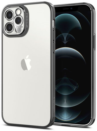 Spigen - Puzdro Optik Crystal pre iPhone 12 Pro, chrómová