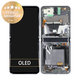Samsung Galaxy Z Flip 5G F707B - LCD Displej + Dotykové Sklo + Rám (Mystic Gray) - GH82-23351A Genuine Service Pack