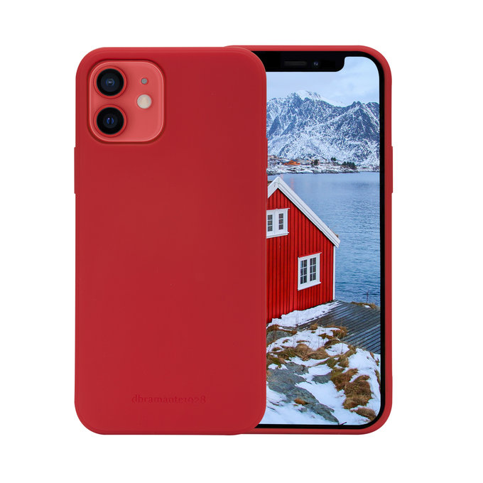 dbramante1928 - Puzdro Greenland pre iPhone 12/12 Pro, cukrovinková červená