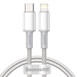 Baseus - Lightning / USB-C Kábel (1m), biela