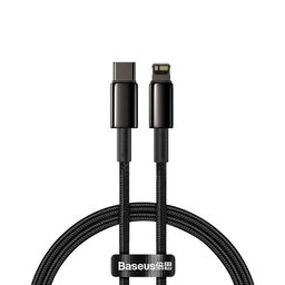 Baseus - Lightning / USB-C Kábel (1m), čierna