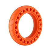 Xiaomi Mi Electric Scooter 1S, 2 M365, Essential, Pro, Pro 2 - Odolná Plná Bezdušová Pneumatika s Dierami (Typ 1) (Orange)