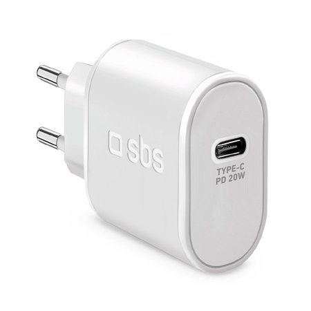 SBS - 20W Nabíjací Adaptér USB-C, biela