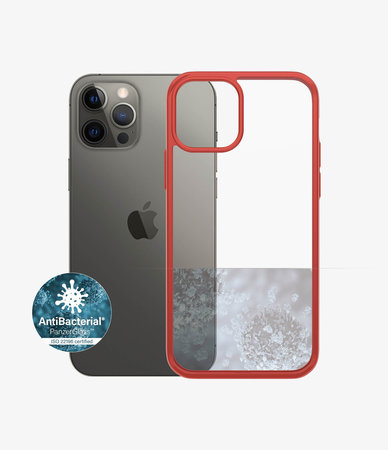 PanzerGlass - Puzdro ClearCase AB pre iPhone 12 a 12 Pro, red