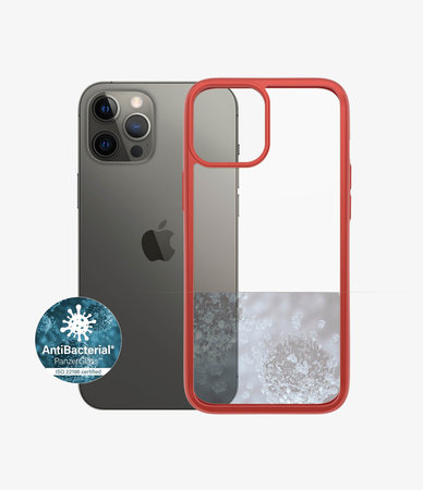 PanzerGlass - Puzdro ClearCase AB pre iPhone 12 Pro Max, red