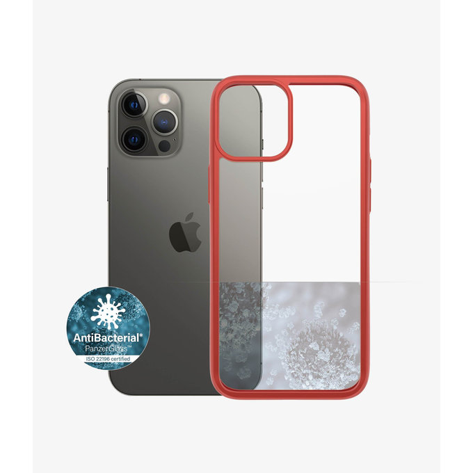 PanzerGlass - Puzdro ClearCase AB pre iPhone 12 Pro Max, red