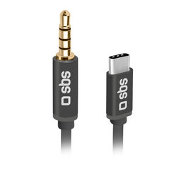 SBS - Adaptér USB-C / 3.5mm Jack, čierna