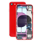 Apple iPhone SE (2nd Gen 2020) - Zadný Housing s Malými Dielmi (Red)
