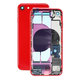 Apple iPhone SE (2nd Gen 2020) - Zadný Housing s Malými Dielmi (Red)