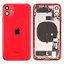 Apple iPhone 11 - Zadný Housing s Malými Dielmi (Red)