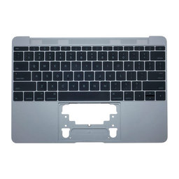 Apple MacBook 12" A1534 (Early 2015 - Mid 2017) - Horný Rám Klávesnice + Klávesnica US (Space Gray)