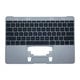 Apple MacBook 12" A1534 (Early 2015 - Mid 2017) - Horný Rám Klávesnice + Klávesnica US (Space Gray)